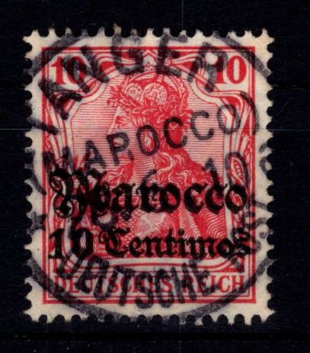 Deutsche Auslandspostämter Marokko 36 gestempelt Vollstempel Tanger #DHG25