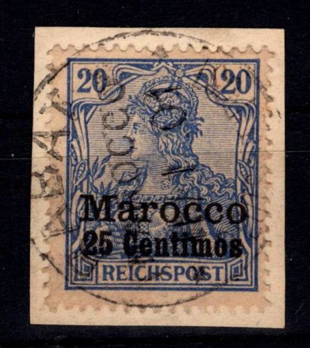 Deutsche Auslandspostämter Marokko 10 gestempelt Vollstempel Rabat #DHG38