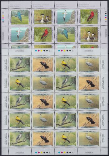 Kanada 1609-1612, 1743-1746 als KB postfrisch Einheimische Vögel #DHS82