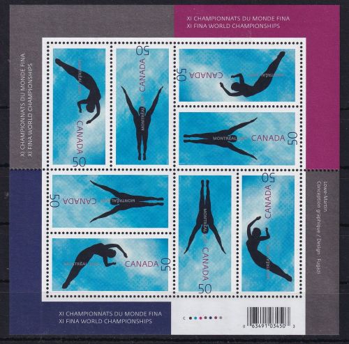Kanada 2285-2286 als KB postfrisch Schwimm-WM #DHS99