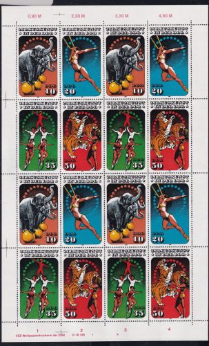 DDR 2983-2986 postfrisch Zusammendruckbogen WPD 1 4 #DID55