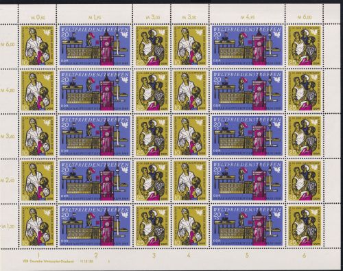DDR 1478-1480 postfrisch Zusammendruckbogen DWD 1 #DID94