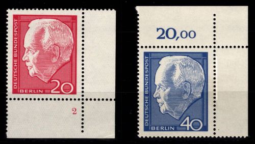 Berlin 234-235 aus Ecke 2+4 FN postfrisch vom Eckrand #DIE16