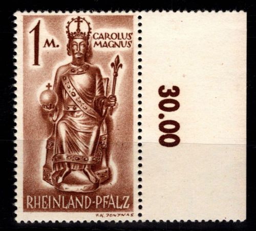 Französische Zone Rheinland-Pfalz 15 postfrisch 15 signiert x w I #DIE19