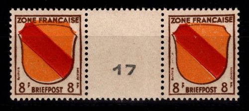 Französische Zone Allgemeine Ausgabe 4 ZW postfrisch
