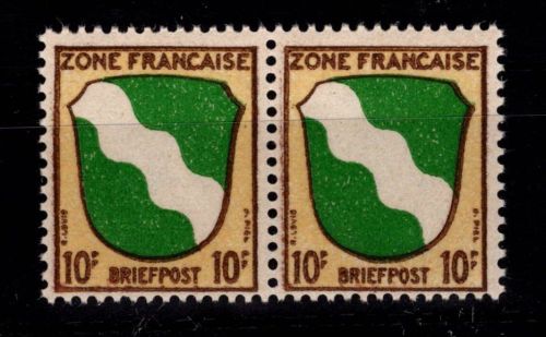 Französische Zone Allgemeine Ausgabe 5 im Paar postfrisch #DIE68