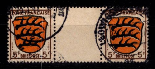 Französische Zone Allgemeine Ausgabe 3 ZW gestempelt #DIE71