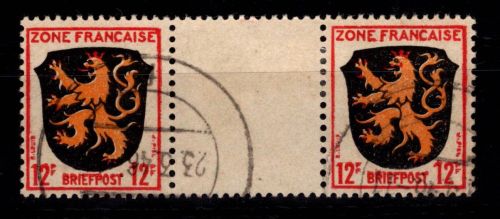 Französische Zone Allgemeine Ausgabe 6 ZW gestempelt #DIE72
