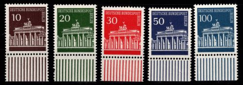 Berlin 286-290 W UR postfrisch komplett Satz vom Unterrand #DIF80