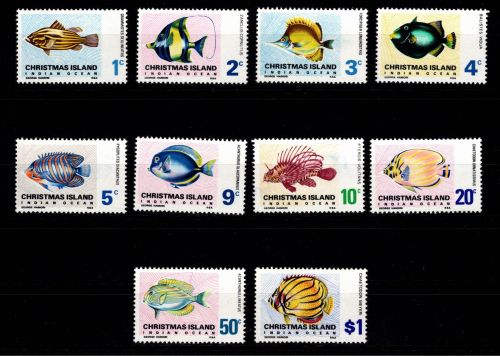 Weihnachts-Inseln 22-31 postfrisch Motiv Fische #DHH04