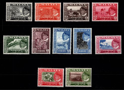 Malaiische Staaten Johor 143-153 postfrisch #DHH43