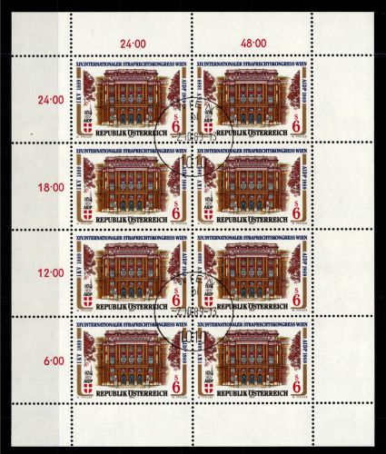 Österreich 1971 gestempelt als Kleinbogen #DIN31