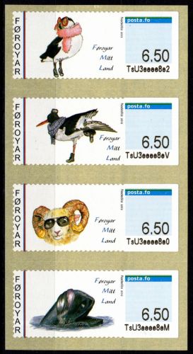 Dänemark Färöer Automatenmarken 17-20 postfrisch #DIN47