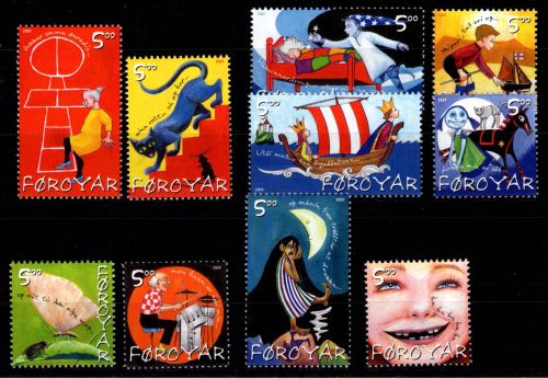 Dänemark Färöer 450-459 postfrisch EZ aus Kleinbogen #DIN72