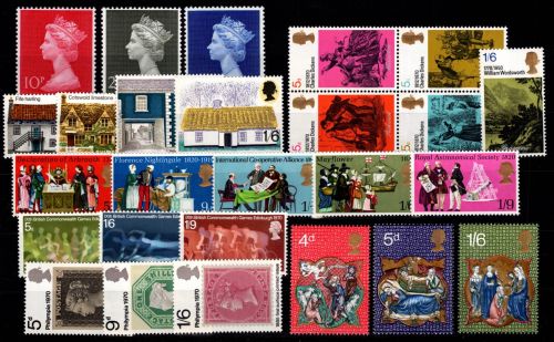 Großbritannien Jahrgang 1970, mit 535-560 postfrisch komplett #DIN83