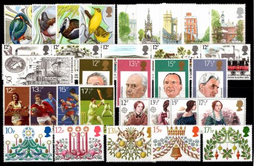 Großbritannien Jahrgang 1980 postfrisch ohne Dauerserie, 845 und Block 3 #DIN92