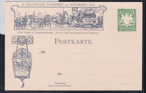 Bayern PP 15 C 56/04 als Ganzsache X. Deutsches Turnfest Nürnberg #DIP09