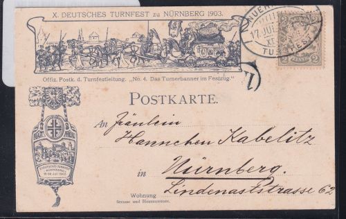 Bayern PP 15 C 56/04 als Ganzsache X. Deutsches Turnfest Nürnberg #DIP12