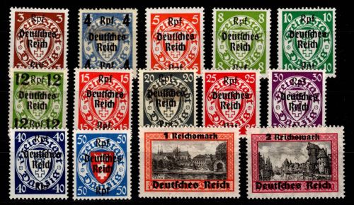 Deutsches Reich 716-729 mit Falz #DIP50