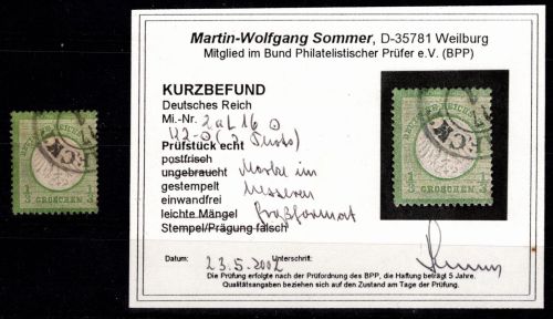 Deutsches Reich 2 a gestempelt