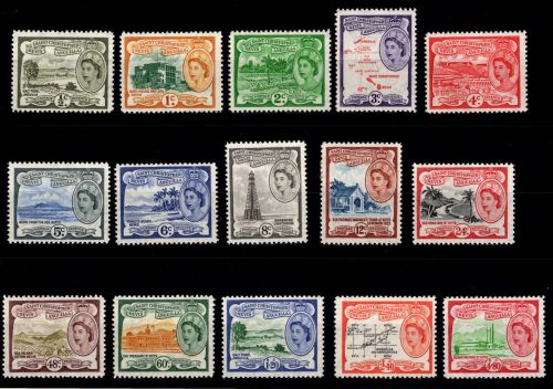 St. Christopher-Nevis-Anguilla 113-127 postfrisch 12 C mit Falz #DHH69