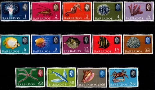 Barbados 235-248y postfrisch Motiv Meerestiere #DHH89