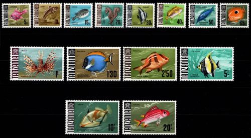 Tansania 14-34 postfrisch es fehlt Nr.: 27, Motiv Fische #DHM84