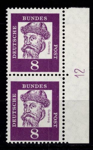 BRD Bund 349 x DZ postfrisch Druckerzeichen 12 #DIR81