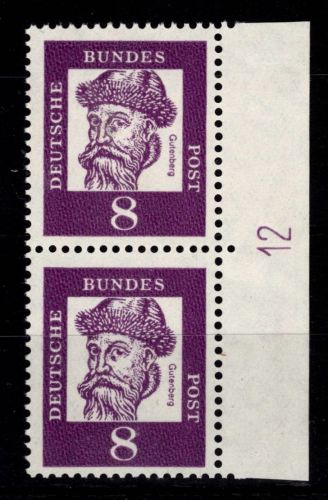 BRD Bund 349 x DZ postfrisch Druckerzeichen 12 #DIR82