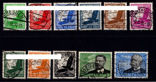 Deutsches Reich 529-539 x gestempelt mit sauberem Abschlag #DIS13