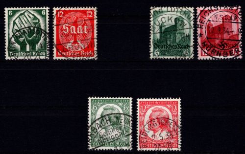 Deutsches Reich 544-547, 554-555 gestempelt