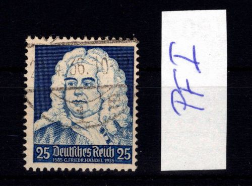 Deutsches Reich 575 I gestempelt Plattenfehler I, mit sauberem Abschlag #DIS30