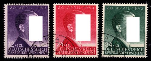 Generalgouvernement 101-103 gestempelt mit sauberem Abschlag #DIT39