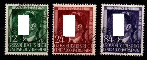 Generalgouvernement 117-119 gestempelt mit sauberem Abschlag #DIT43
