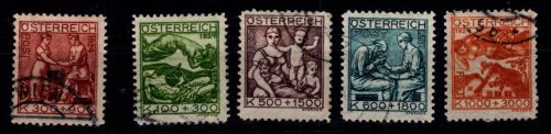 Österreich 442-446 gestempelt #DJI72