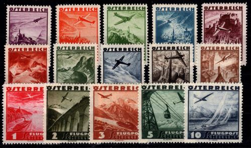 Österreich 598-612 mit Falz #DJJ01