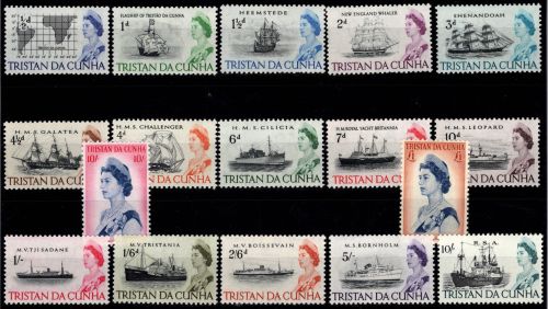 Tristan da Cunha 71-87 postfrisch Motiv Schiffe #DIR13