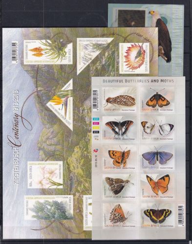 Südafrika Lot Pflanzen/Schmetterlinge postfrisch Folienblätter #DHT69