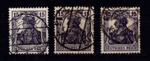 Deutsches Reich 101 a/b/c gestempelt geprüft Infla Berlin #DIV26