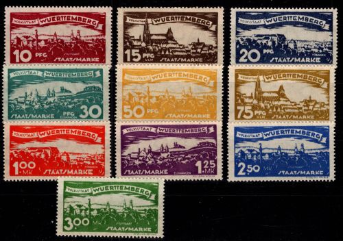 Württemberg 272-281 postfrisch #DIX60