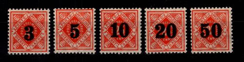 Württemberg 184-188 postfrisch #DIX63