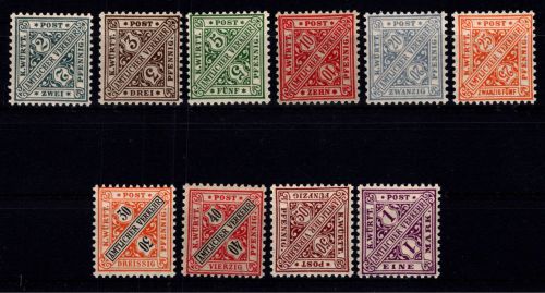 Württemberg 227-236 postfrisch #DIX67