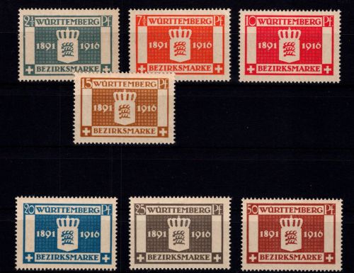 Württemberg 123-129 postfrisch #DIX72