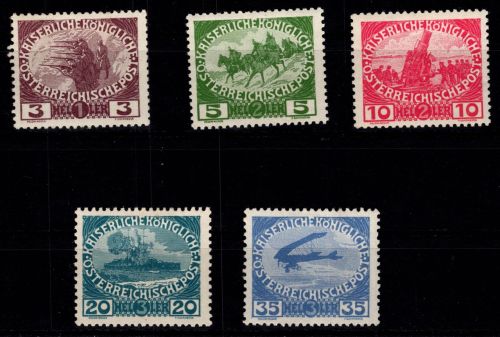 Österreich 180-184 mit Falz #DJJ04