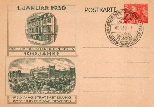 Berlin P 10 als Ganzsache mit Sonderstempel #DJJ62