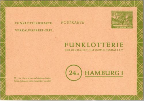 Berlin FP 4 als Ganzsache ungebraucht #DJJ85