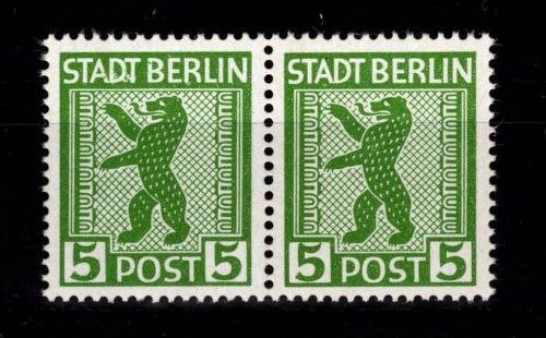 SBZ 1 A I postfrisch Plattenfehler linke Marke #DJK96
