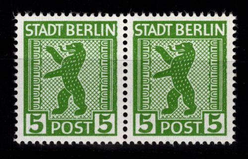 SBZ 1 A VI postfrisch Plattenfehler rechte Marke #DJK99