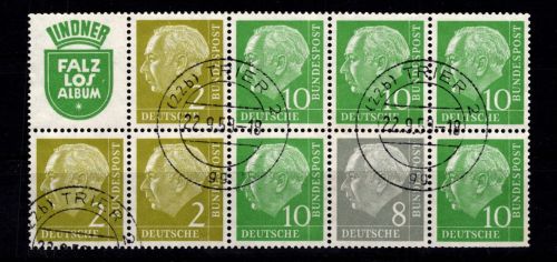 BRD Hbl. 7 gestempelt ohne Rand #DJL11