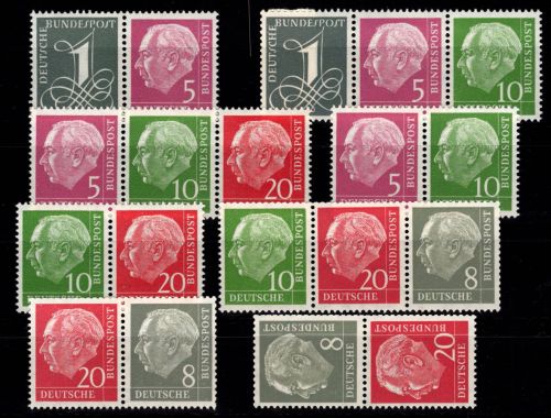 BRD Bund W 17 Y - W 23 Y, S 49 Y postfrisch Zusammendr. aus H-Bl. 8 Y II #DJL23